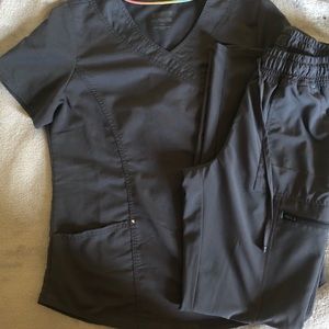 Dark Grey Scrub Set
